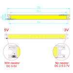 ruban led cob jaune 100mm clips usb dimmable moderne
