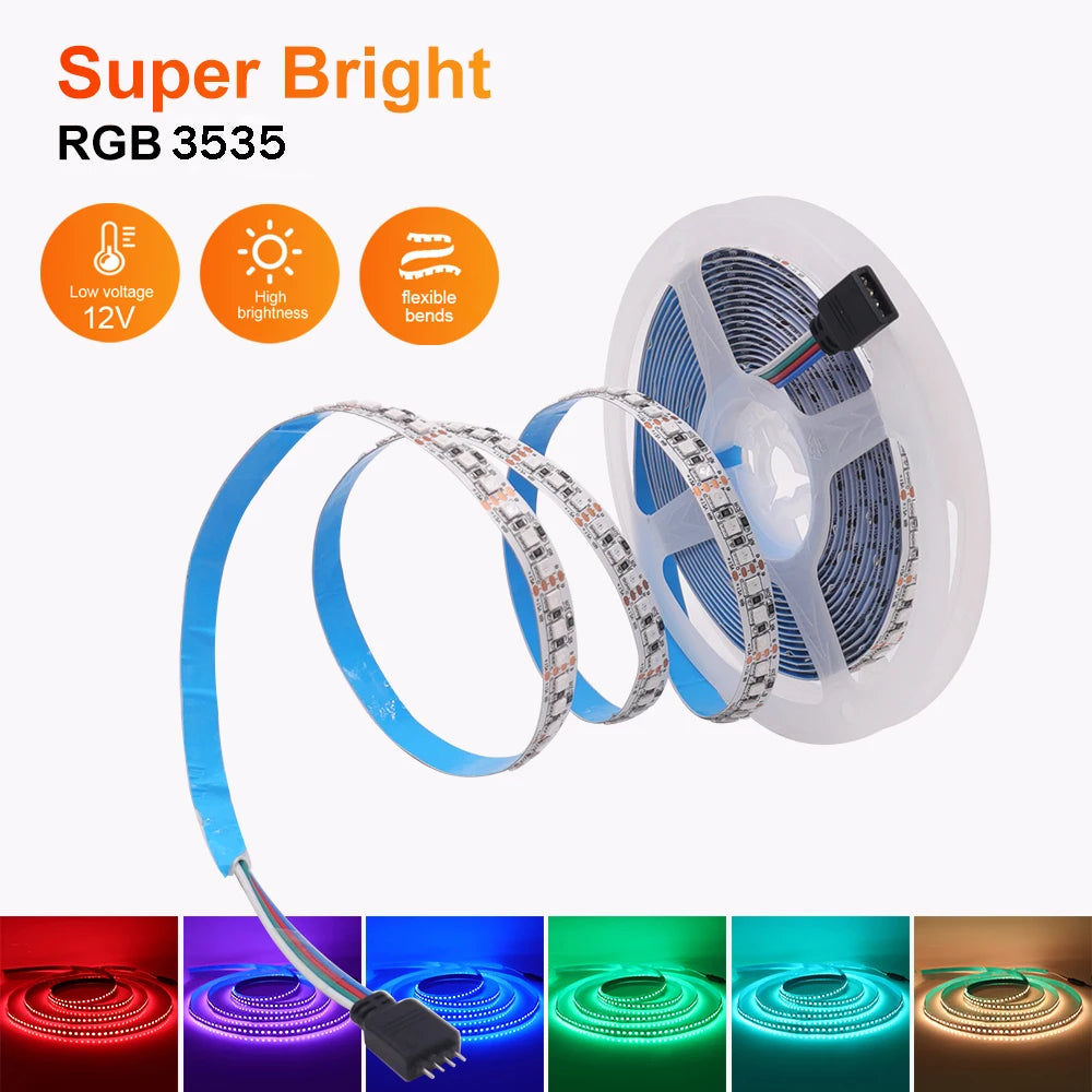 ruban led 12v rgb 180leds/m 60leds/m 120leds/m moderne adhésif multicolore points lumineux espacés
