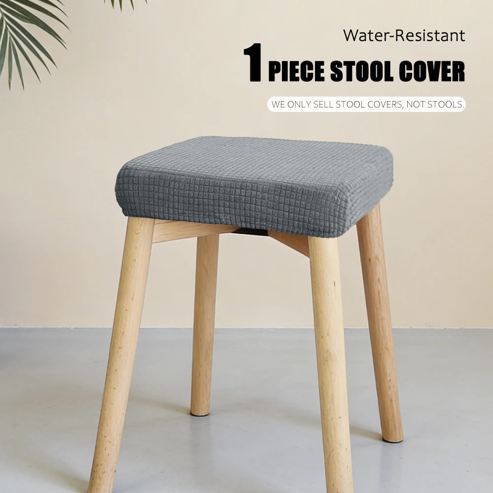 housse chaise moderne tissu carreaux gris élastique protection siège banquet mariage