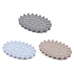 supports savon moderne boîtes savon antidérapants texturés bleu gris beige egouttoirs salles bain cuisine