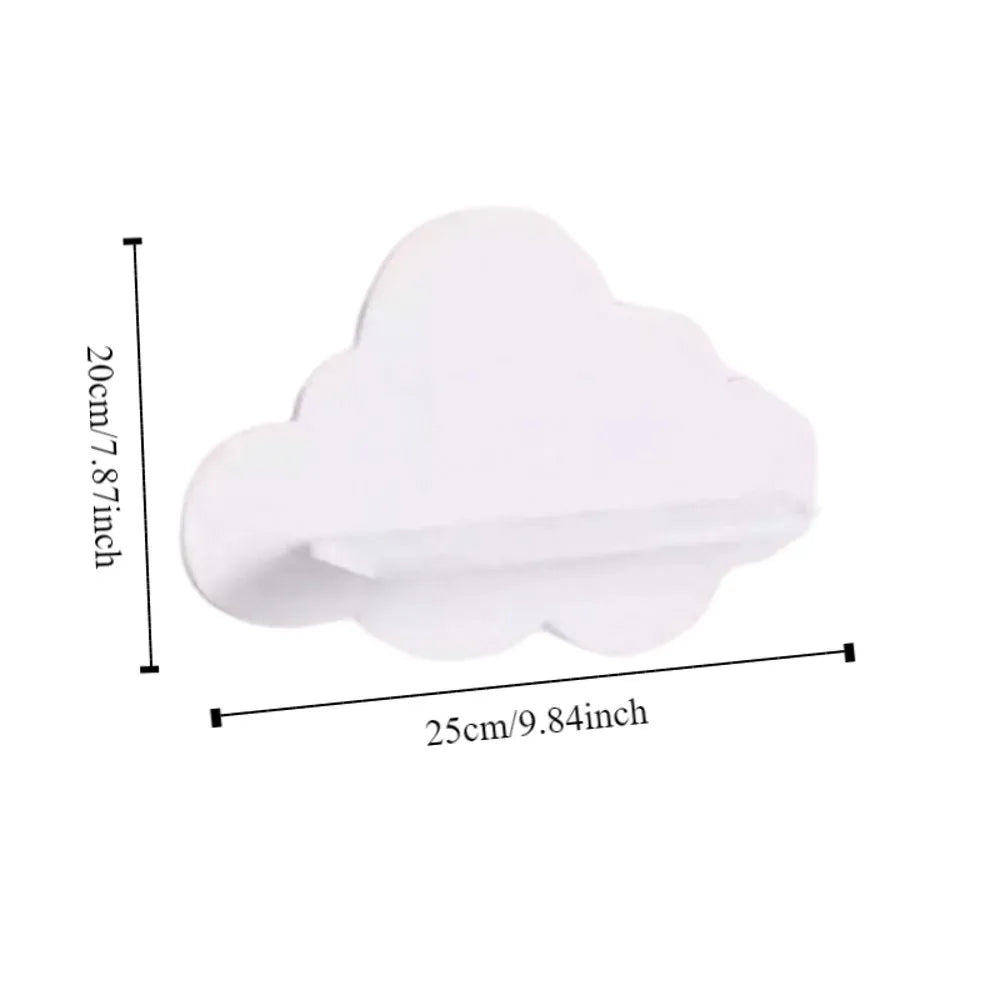 étagères murales nuage blanches minimalistes modernes chambre enfant fixations murales objets décoratifs
