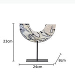 disques decoratifs marbre modernes blanc gris noir beige support metallique decoration maison