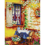 toile broderie floral paysagère multicolore traditionnelle accessoires intérieurs coton broderie DIY