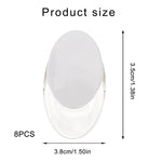 clips fenetre moderne transparent blanc adhésif set pieces ovale