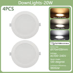 lampe encastrable led blanc moderne clips 3000k 4000k 6000k 10w 24w opacité