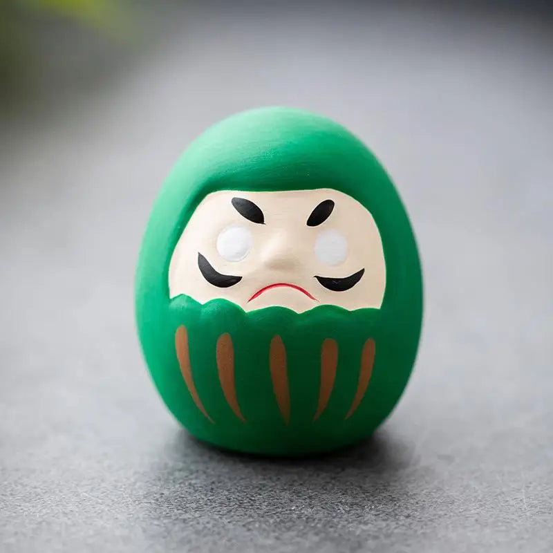 statuette japonaise daruma orange rouge noir vert violet rose blanche bonheur traditionnelle maison