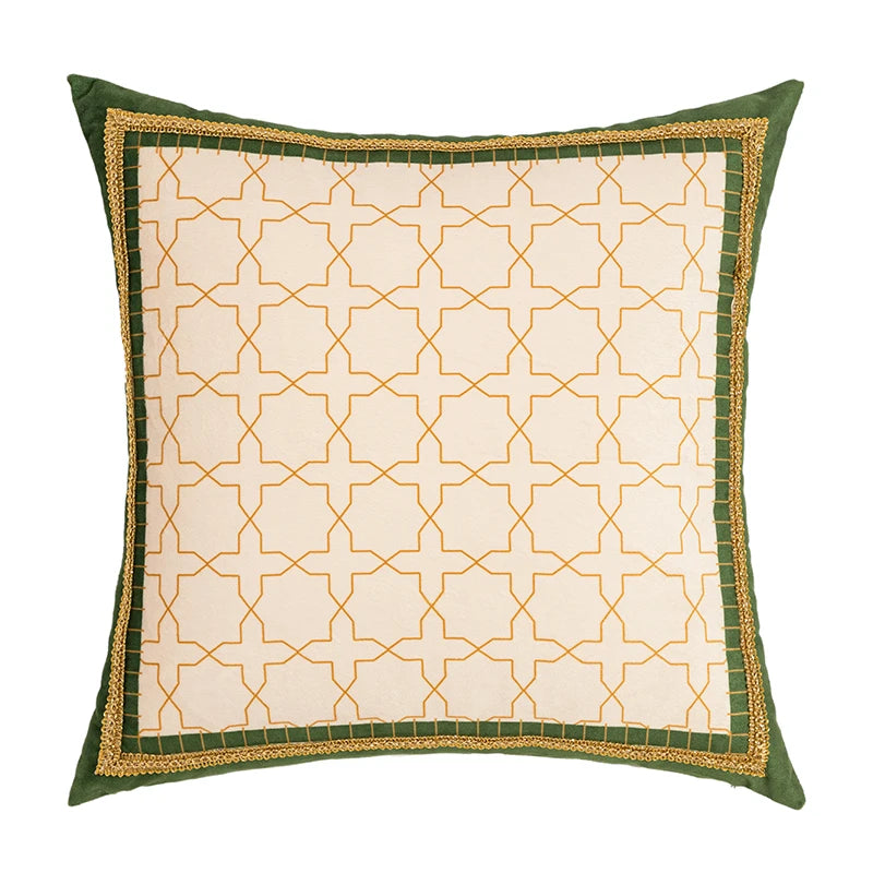 housse coussin velours motif végétal bohème chic carré decoratif voiture maison