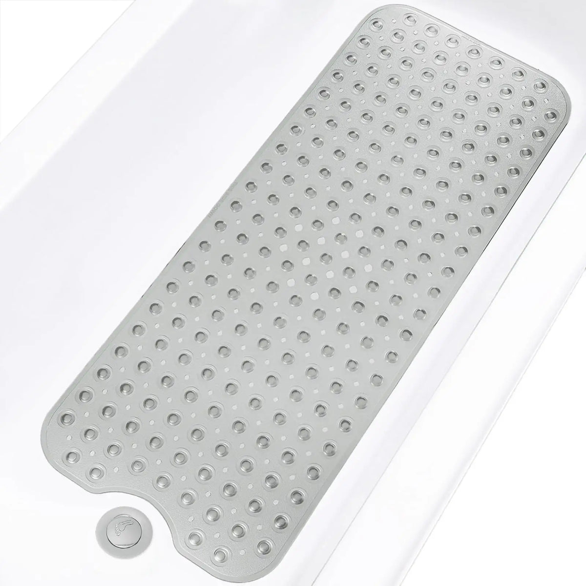 tapis bain antidérapant gris texture bulles massage ventouses salle bain grande taille