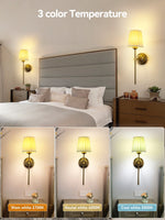 lampe murale or rechargeable télécommande éclairage rgb moderne chambre coucher