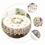 nappe table fleurs tournesols papillons motifs géométriques classique polyester festive