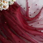 ruban décoratif rouge bordeaux élégant mariage fête noël translucent erotique festive