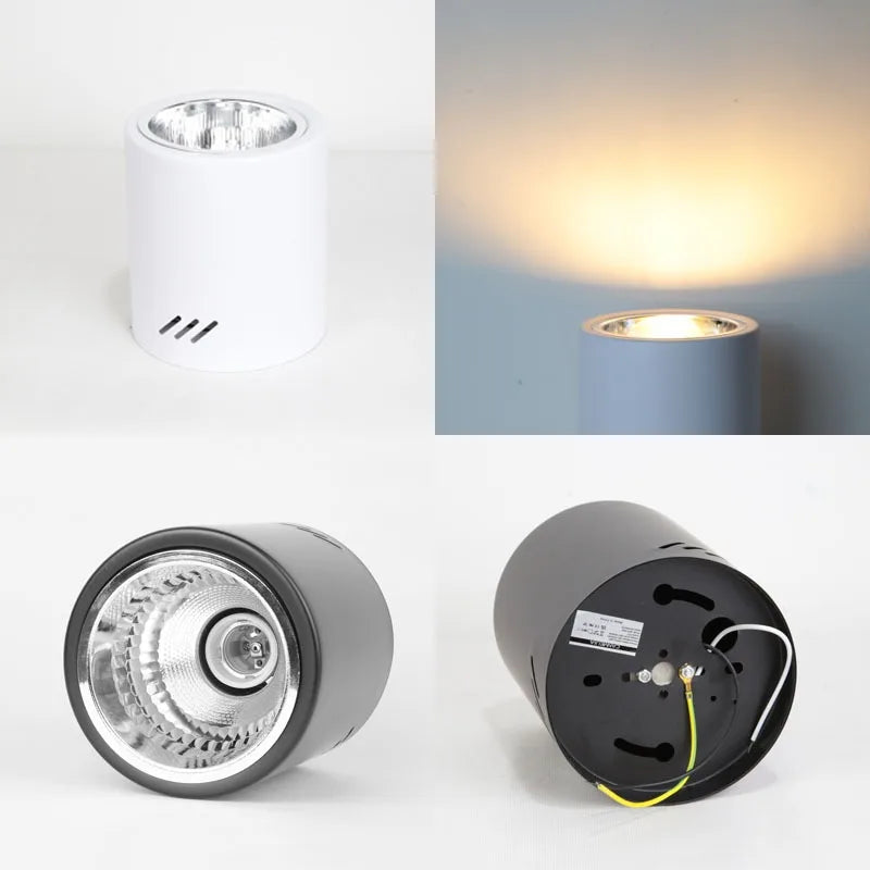 ampoule led spot lumineux blanc noir doré moderne fixée vis e27