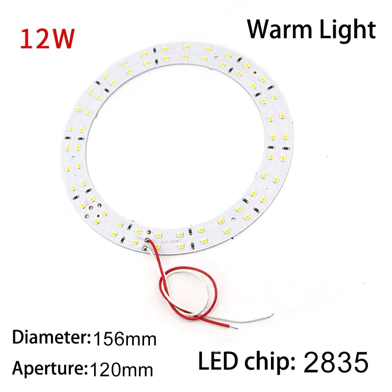 Anneaux lumineux led blanc moderne 10w 12w diamètre 112mm 156mm