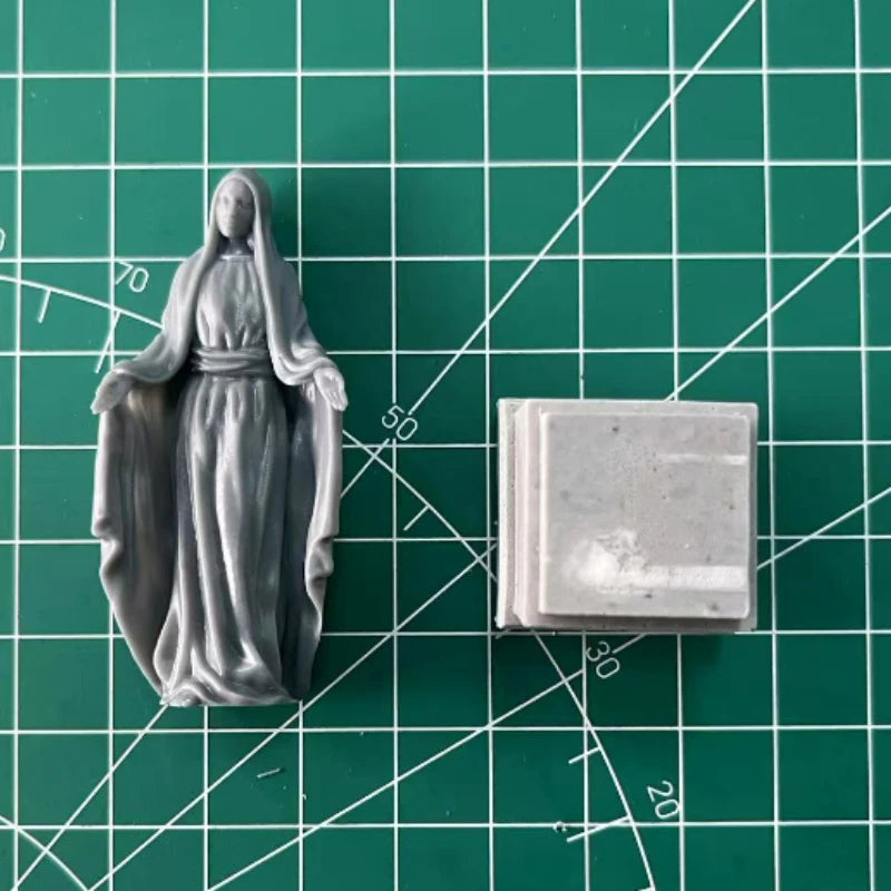 Détails fins de la statue Ave Maria en résine pour assemblage