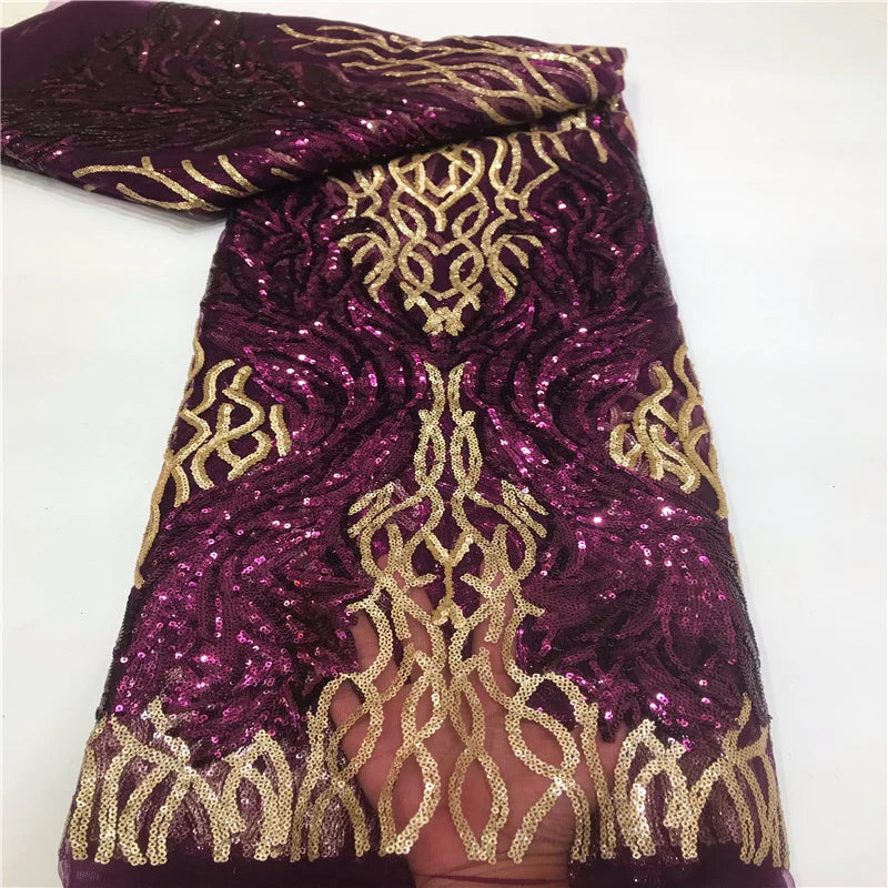tissu dentelle sequins broderie élégant polyester coton mariage décoration voile
