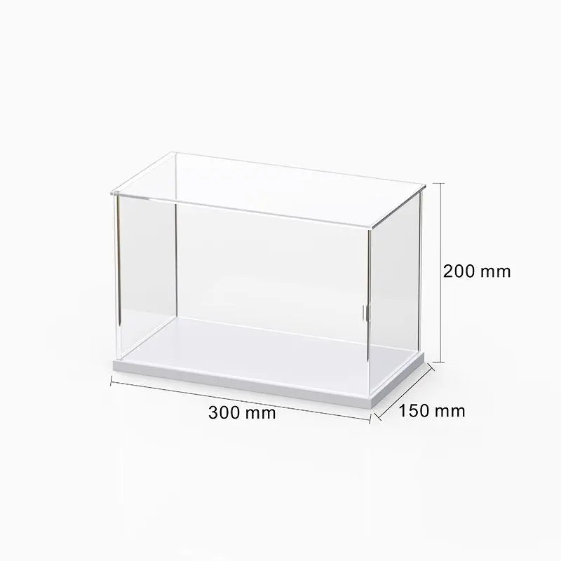 boîte rangement disques transparente moderne acrylique réutilisable plateau blanc minimaliste
