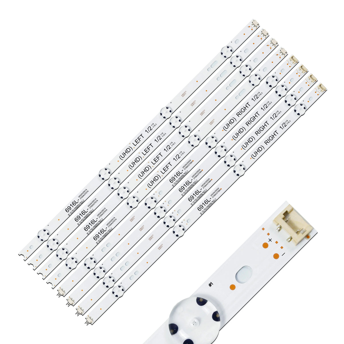 bande lumineuse led blanc imprimée points noirs moderne clips fixation commandes