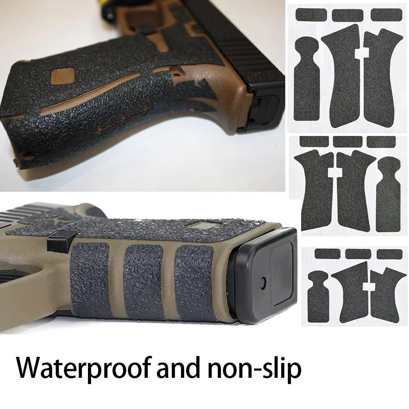 grip antidérapant adhésif poignée pistolet noir marron clair moderne texture tactique imperméable pvc