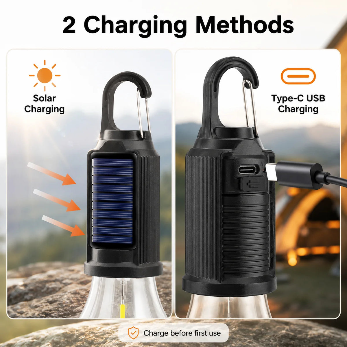 lampe solaire rechargeable usb transparent vintage camping barbecueextérieur portable étanche filtre auto