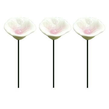 supports papillons artificiels fleurs simples modernes décoratifs tringles rose blanc jaune vert