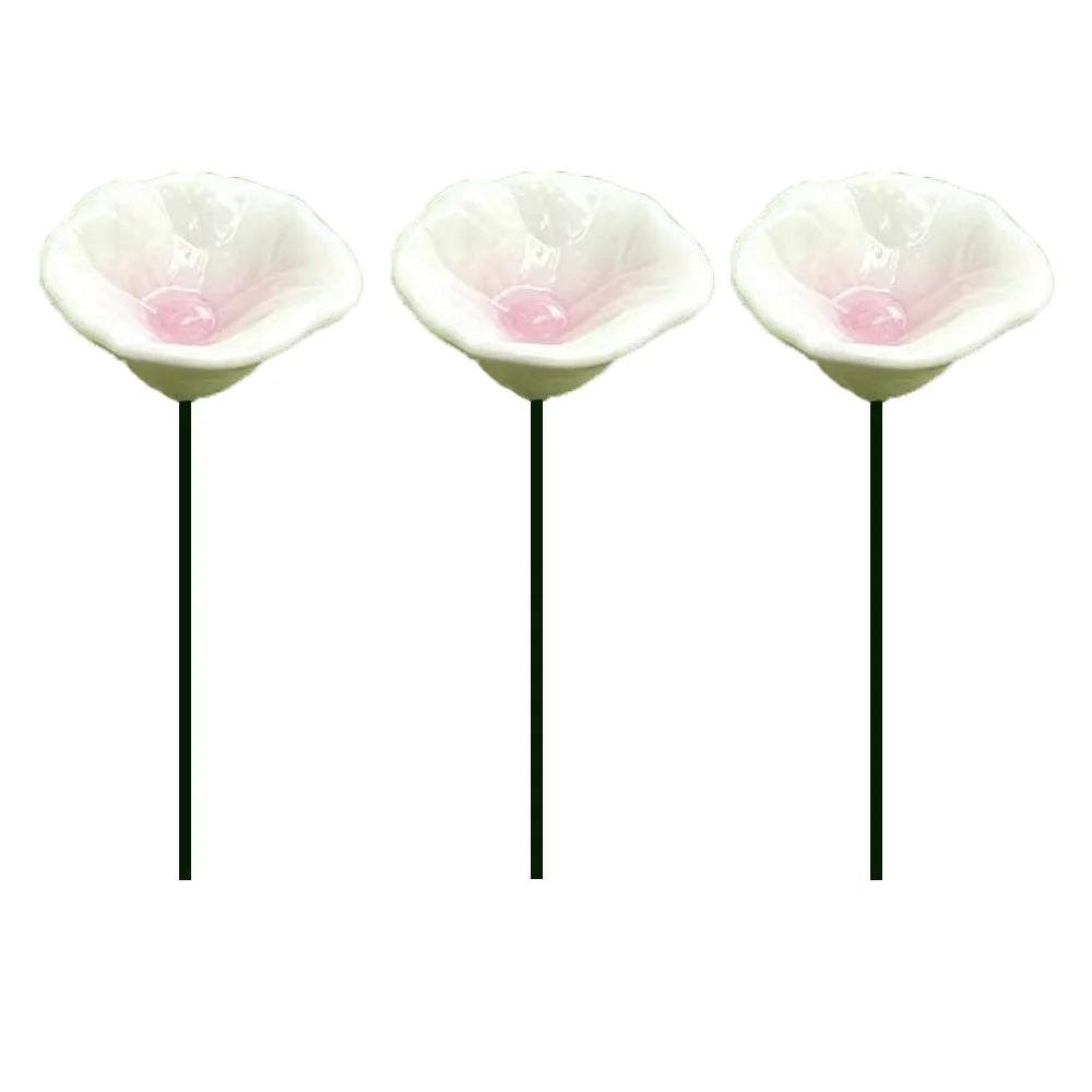 supports papillons artificiels fleurs simples modernes décoratifs tringles rose blanc jaune vert