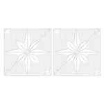 pochoir stencil étoile géométrique blanc moderne peinture mur sol décoration diy 30cm