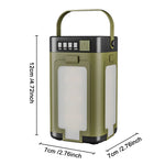 lanterne solaire rechargeable vert olive moderne poignée usb interrupteur camping