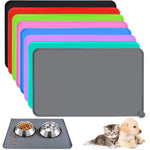 tapis nourriture animal silicone antidérapant imperméable gris noir rouge vert moderne adhésif bol alimentation