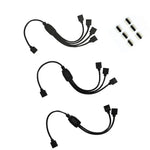 câble splitter led noir connecteurs multiples 5050 3528 header rgb 24v 1to4ways