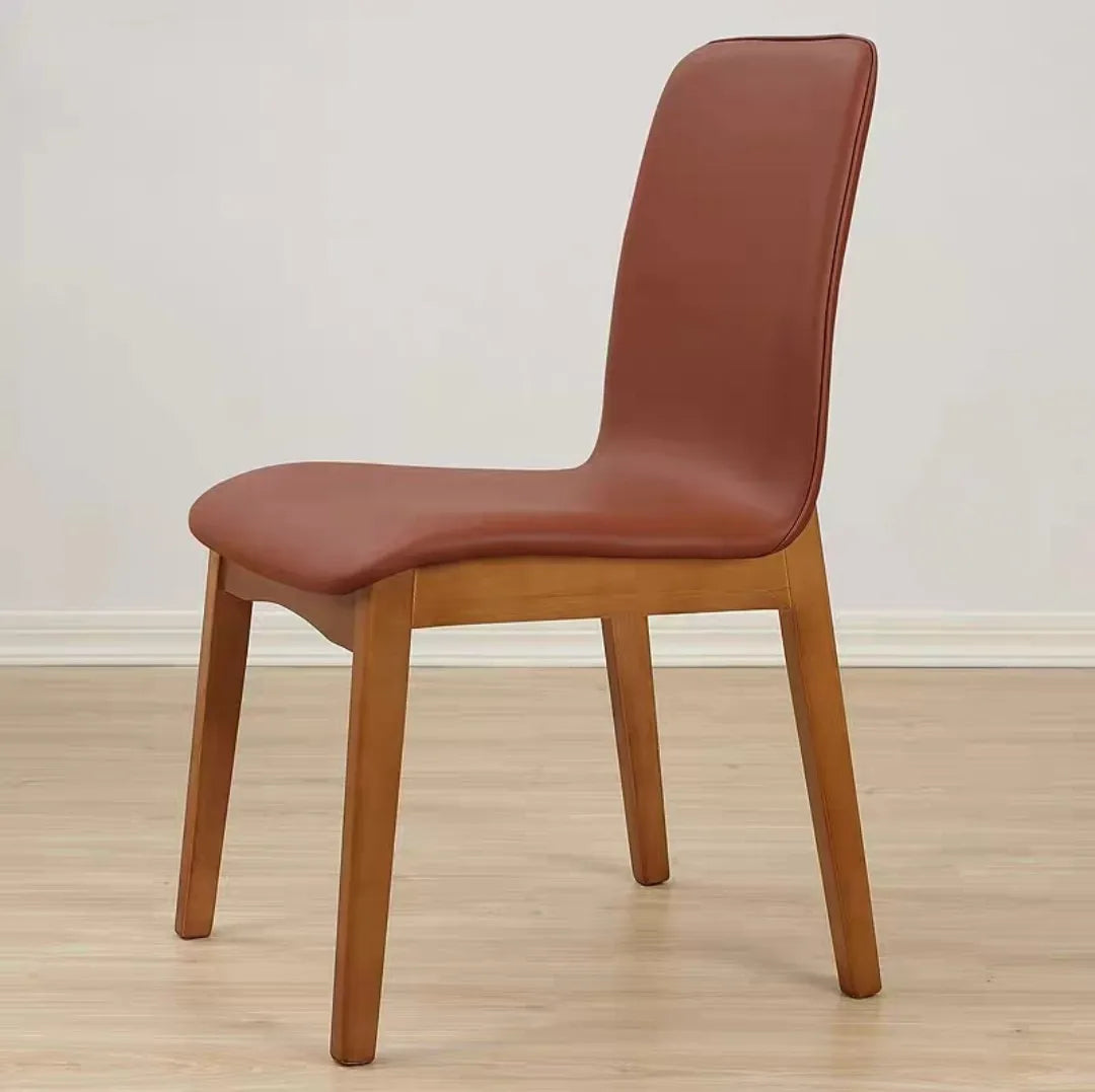 chaises salle manger moderne bois PU gris clair vert menthe rouge brique blanc minimaliste