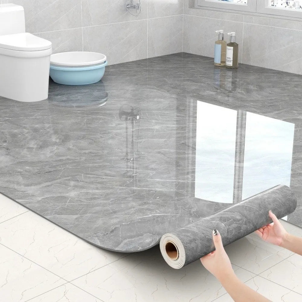 tapis sol auto adhésif gris marbre moderne imperméable résistant haute température ventilé durable retire