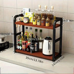 étagère métal bois moderne rangement tasses condiments noir reutilisable inoxydable fonctionnel pieds