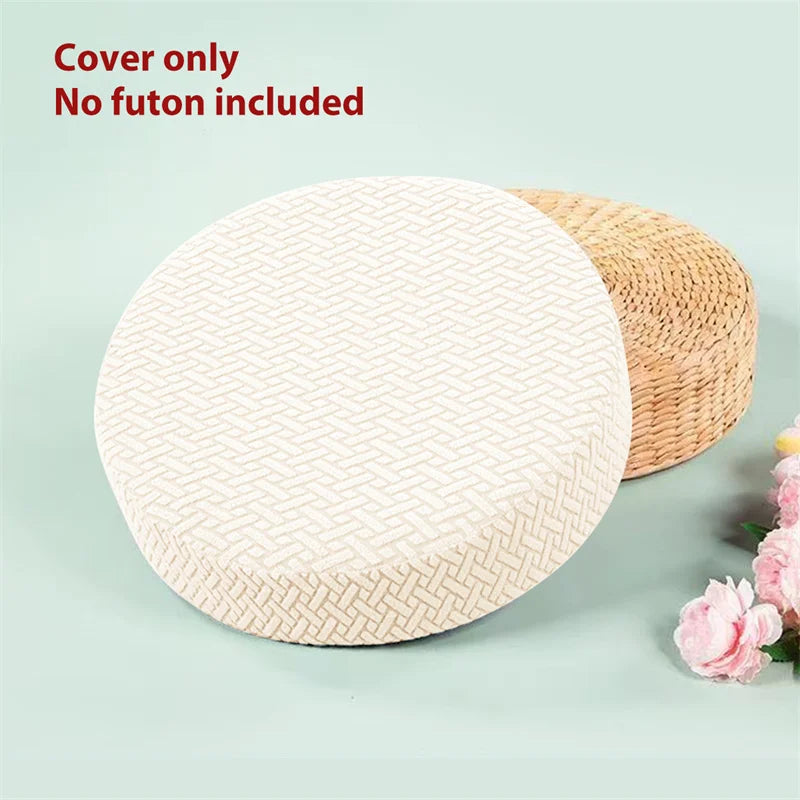 housse coussin rond motif feuilles gris moderne extérieur salon décoration fixations polyestère machine