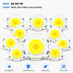 puce led cob haute puissance source lumineuse projecteur spot downlight blanc chaud naturel