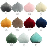 coussin rond imprimé feuilles velours amovible lavable moderne adultes multicolore