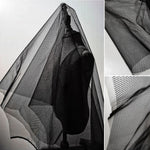 tissu maille hexagonale polyester transparent noir blanc bricolage décoration fond scène respectueux environnement minimaliste