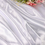 nappe satinée plissée élégante table blanc réutilisable festives occasions thématiques