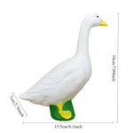 statue canard blanc jaune vert jardin décoration intérieur figurine animaux gobelet plumes