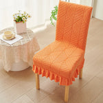 housse chaise classique rayures vert clair beige gris bleu marine polyester coton ruffles