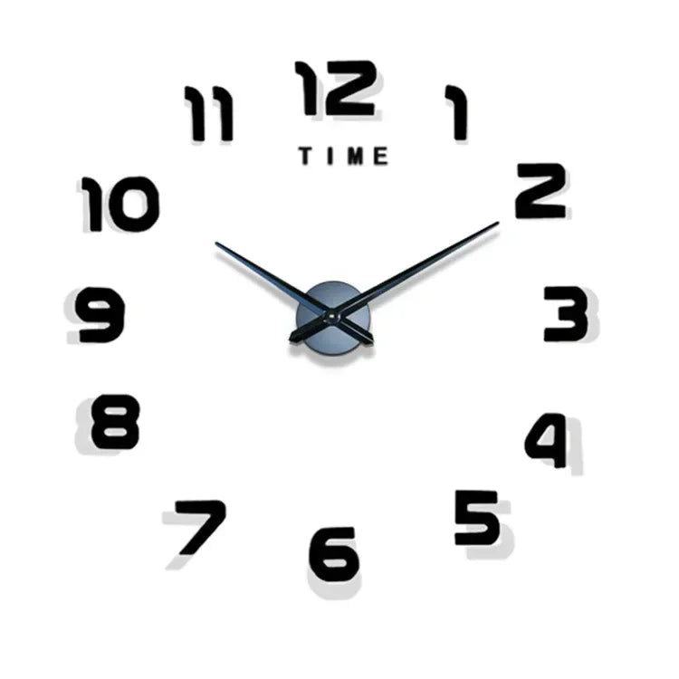 horloge murale moderne miniale aiguille quartz acrylique argentée rouge dorée chambre salon