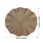 serviettes table tissées vert olive moderne beige clair motifs concentriques minimaliste respectueux environnement
