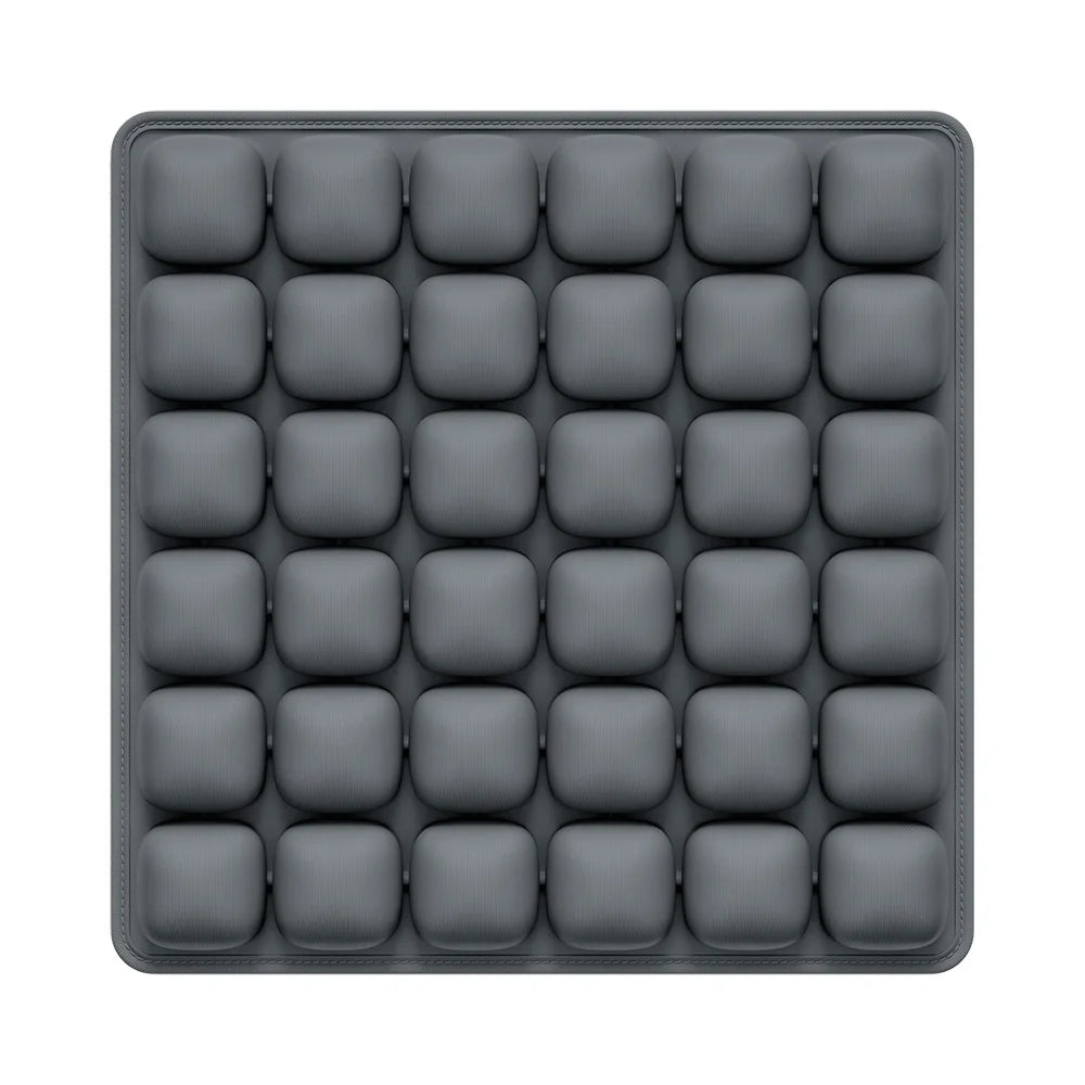 coussin siège gonflable mousse pu noir contemporain valve intégrée massage rond boudins opacité chambre