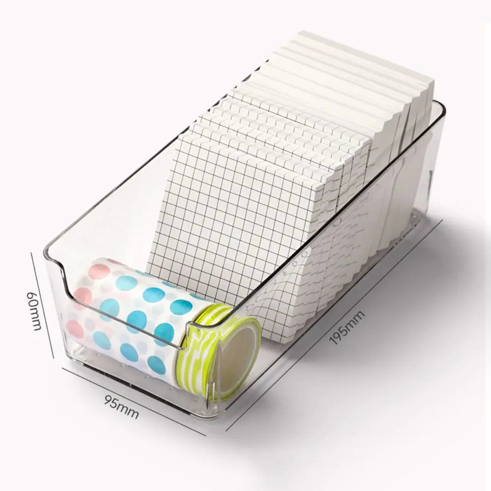 rangements transparents moderne boîtes papeterie porte articles bloc notes post it masking tapestylos ciseaux