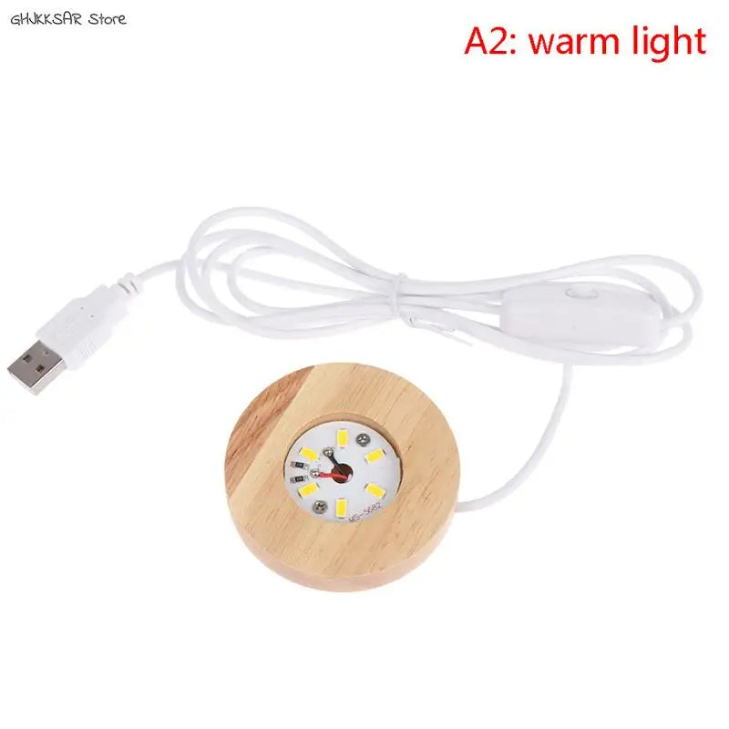 lampe led moderne bois naturel blanc texture bois câble usb commande led minimaliste