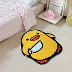 tapis dessin animé canard jaune salon chambre bain résistant polyester