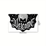 tapis daccueil halloween welcome lune étoiles noir blanc moderne antidérapant résistantintérieurextérieur