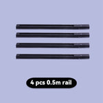 système rail led noir moderne connecteurs rails modulables éclairage intérieur salon