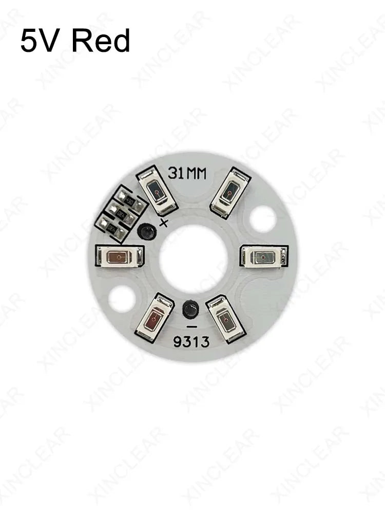 plaque led diamètre 32mm blanc circulaire modernes câbles rouges noirs