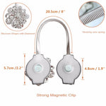 rideau magnétique fleur clips argent doré moderne élégant chambre fixations