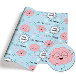 tissu bohème imprimé dessins animés humour violet bleu gris coton polyester serviettes enfants patchwork